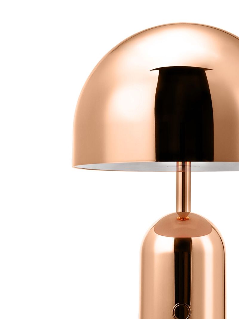 Copper-tone Bell Portable Led Lamp
