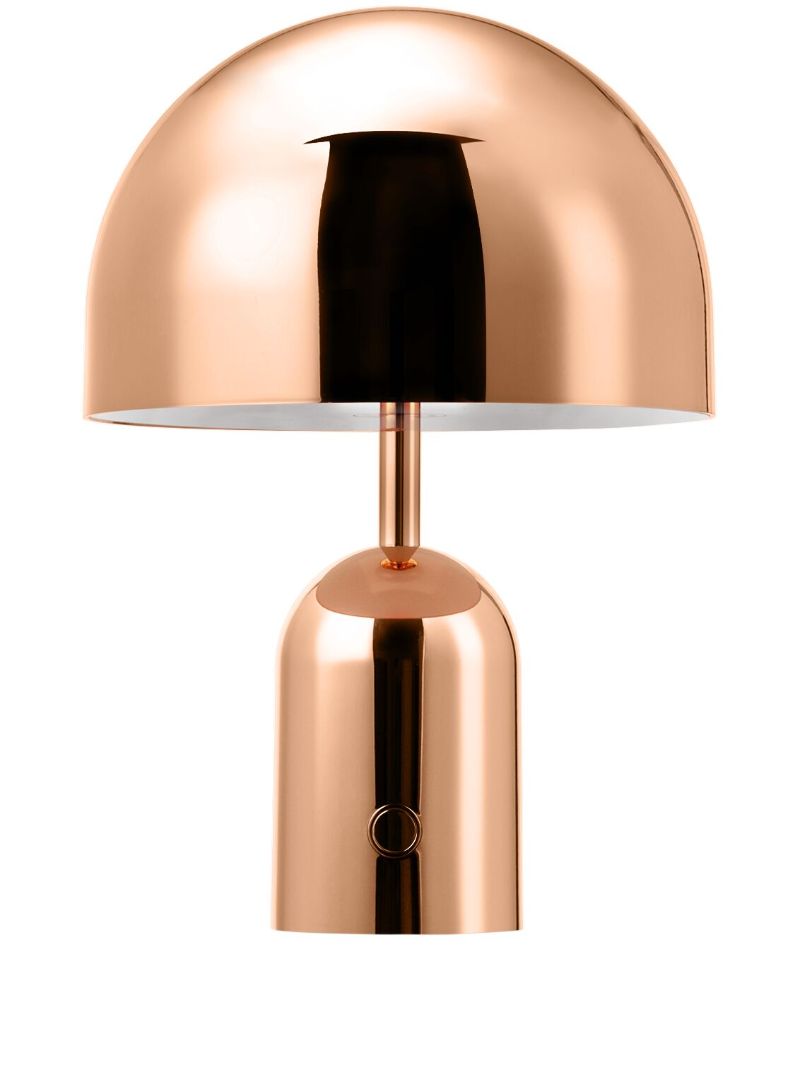 Copper-tone Bell Portable Led Lamp