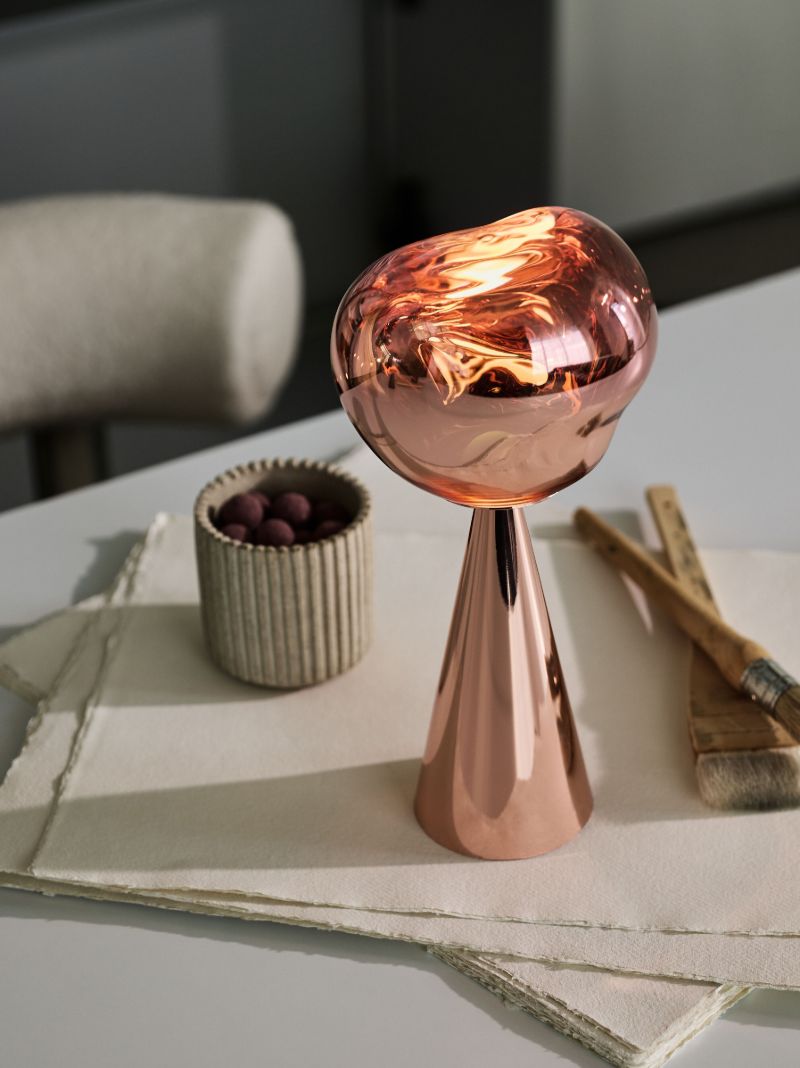 Bronze-tone Melt Portable Led Lamp