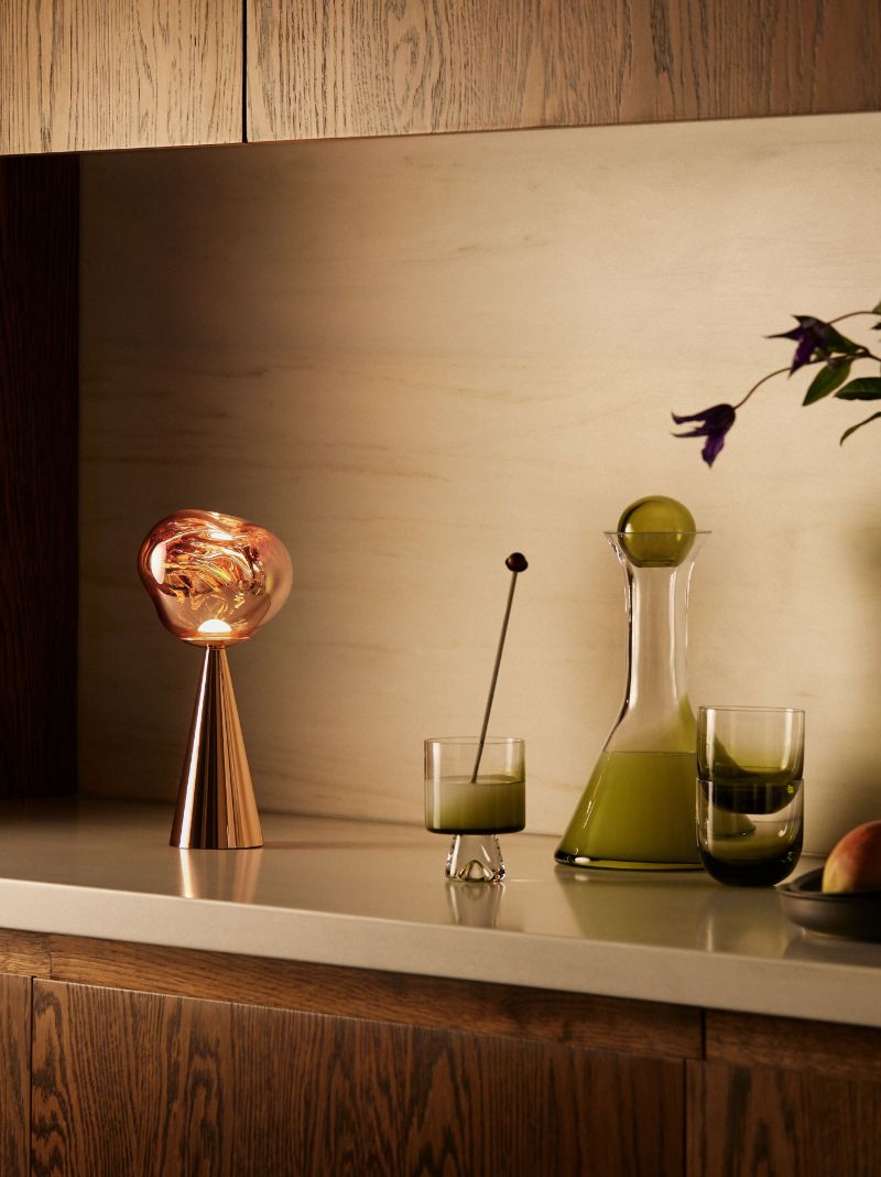 Bronze-tone Melt Portable Led Lamp