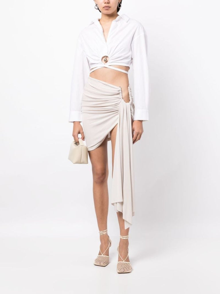 Arced Palm Mini Skirt