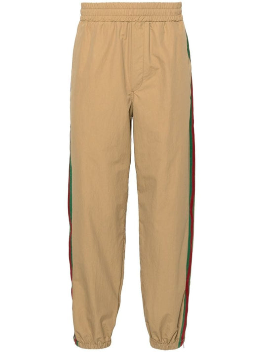 Brown Web Stripe Track Pnats