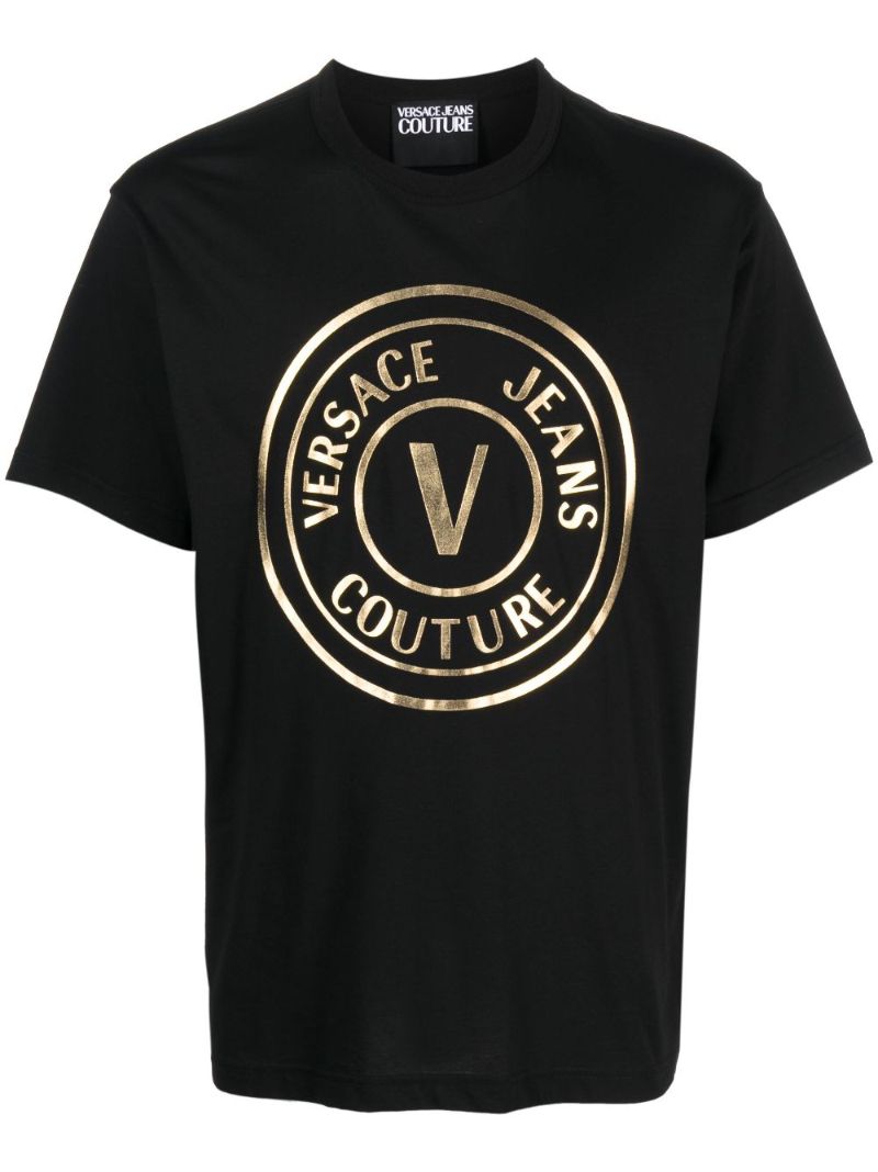 Black Logo-print Cotton T-shirt