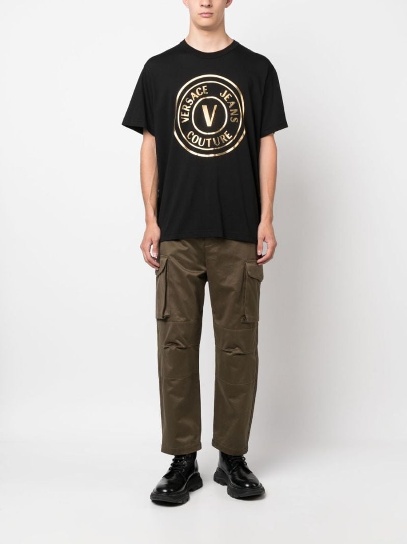 Black Logo-print Cotton T-shirt