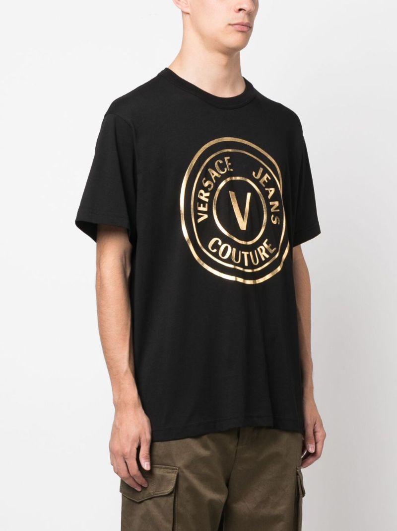 Black Logo-print Cotton T-shirt