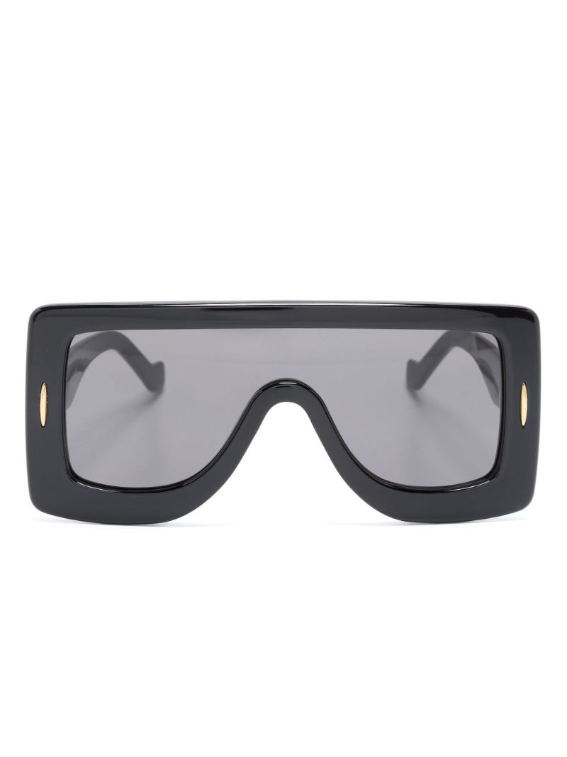 Black Oversize-frame Tinted Sunglasses