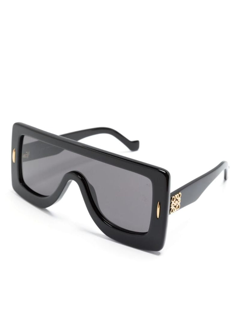 Black Oversize-frame Tinted Sunglasses