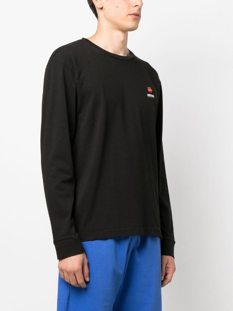 Black Boke Flower Cotton T-shirt