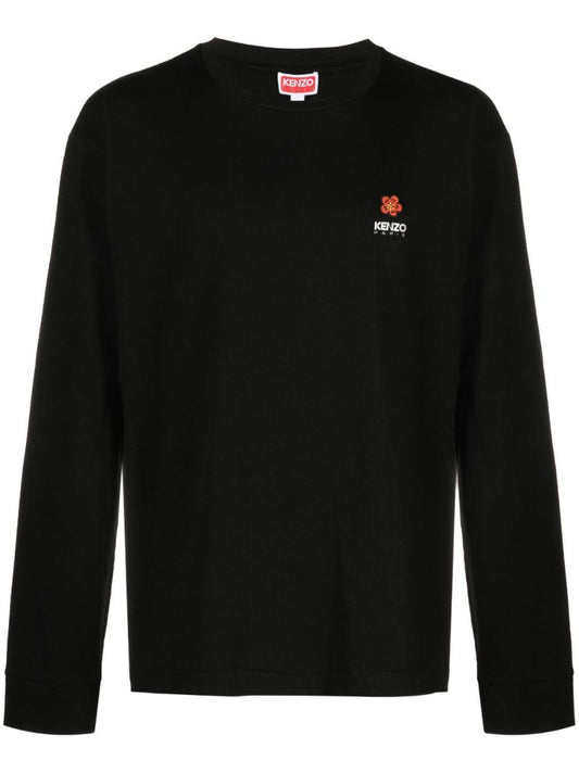 Black Boke Flower Cotton T-shirt