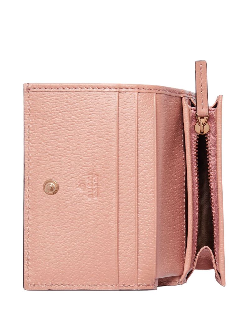 Pink Ophidia Gg Canvas Wallet