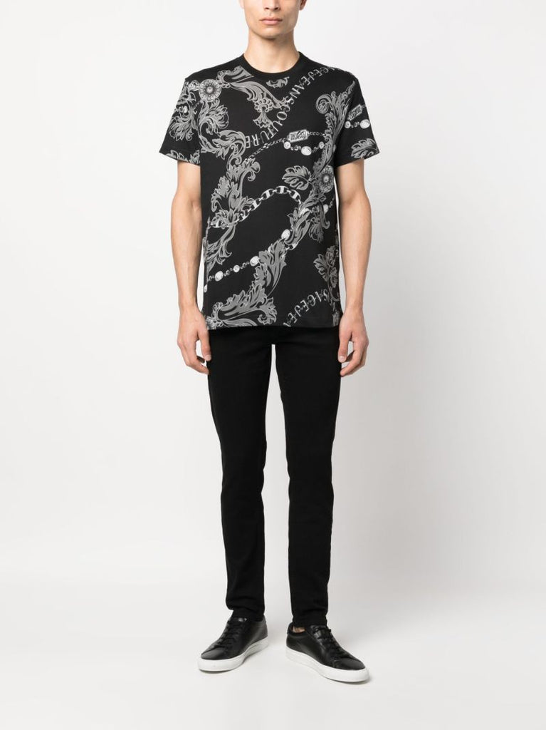 Black Logo-patch Skinny Jeans