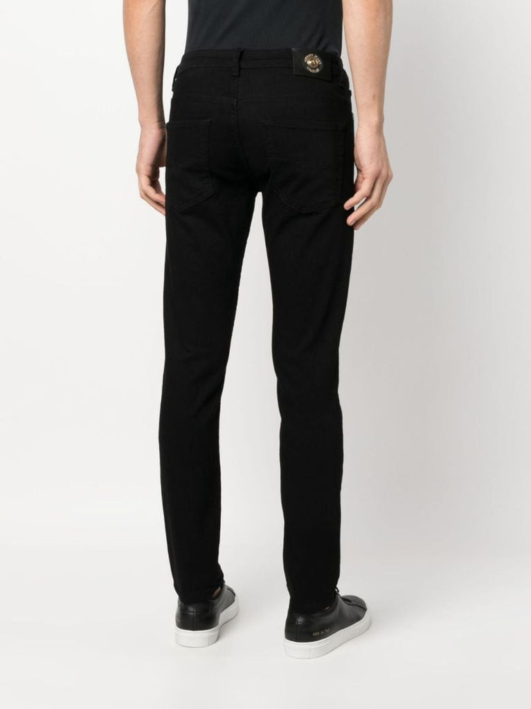 Black Logo-patch Skinny Jeans