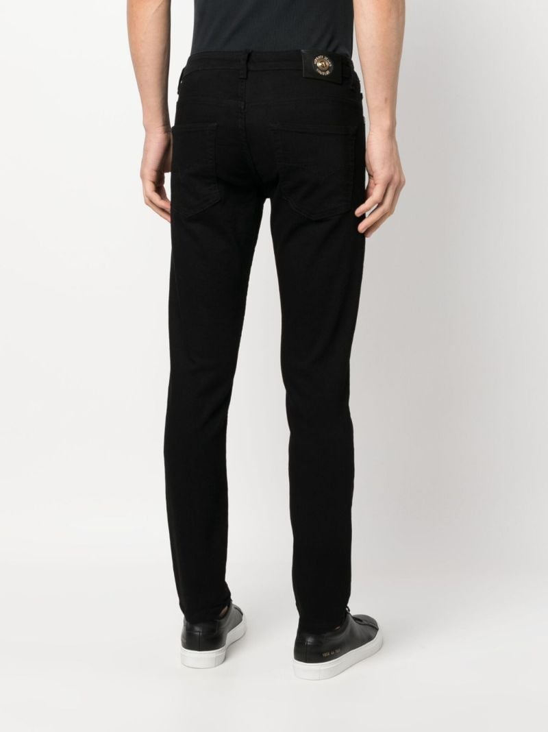 Black Logo-patch Skinny Jeans