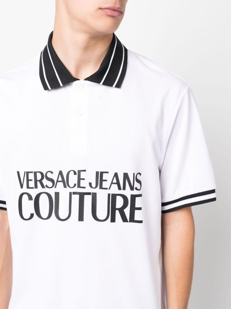 White Logo-print Polo Shirt