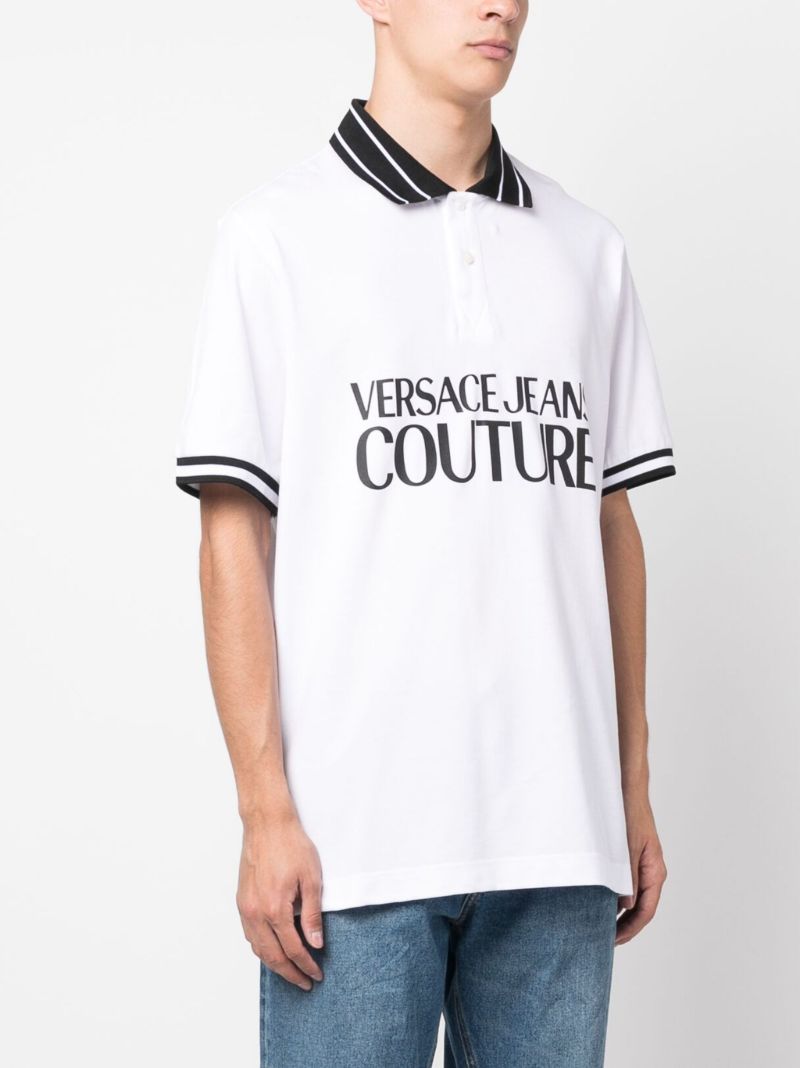White Logo-print Polo Shirt