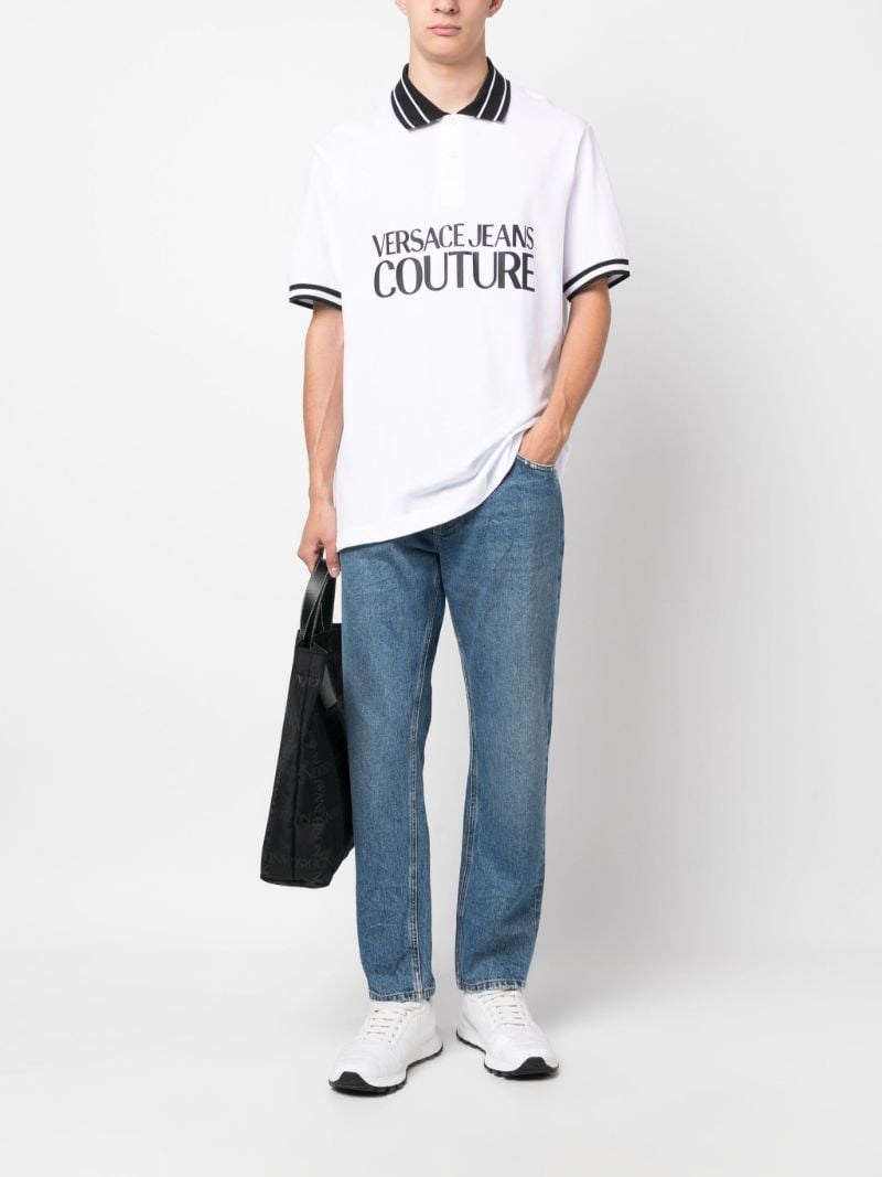 White Logo-print Polo Shirt