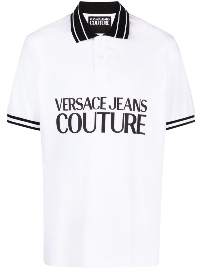 White Logo-print Polo Shirt