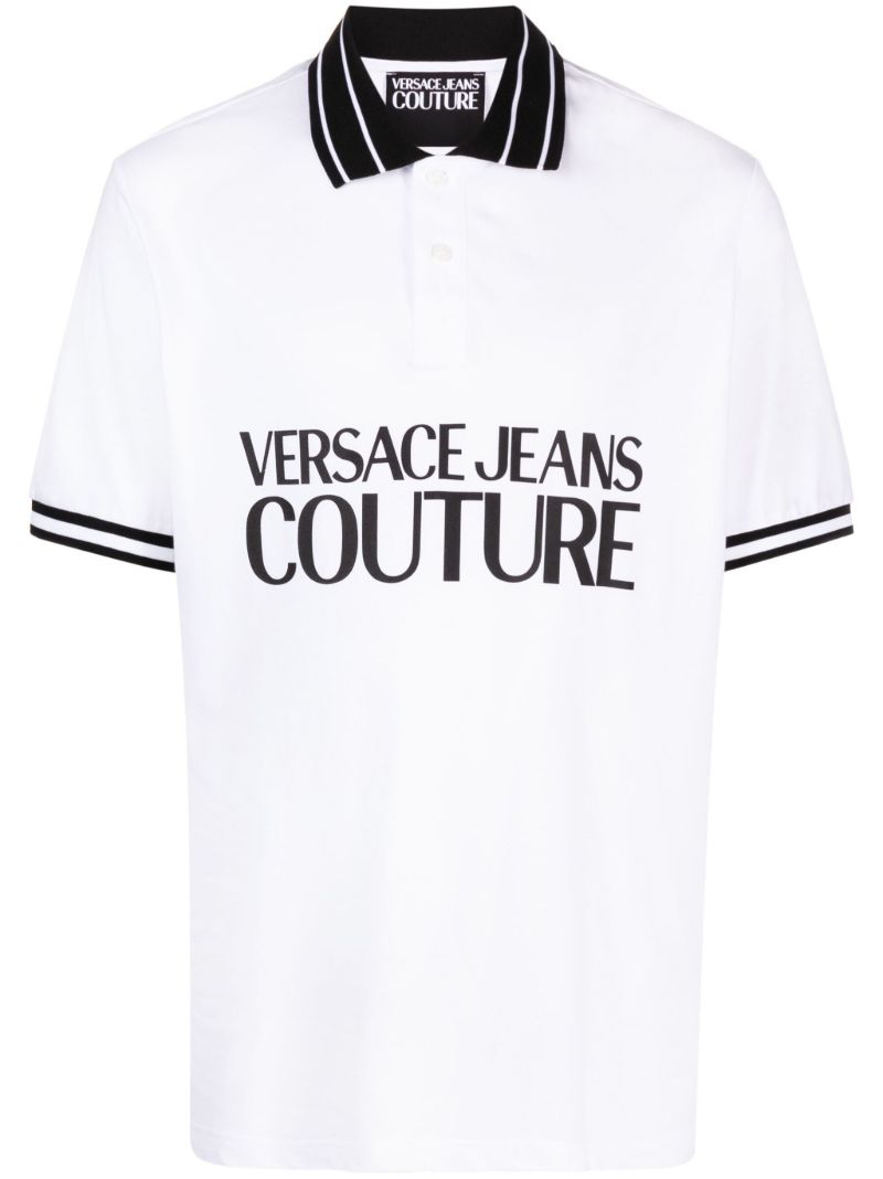 White Logo-print Polo Shirt