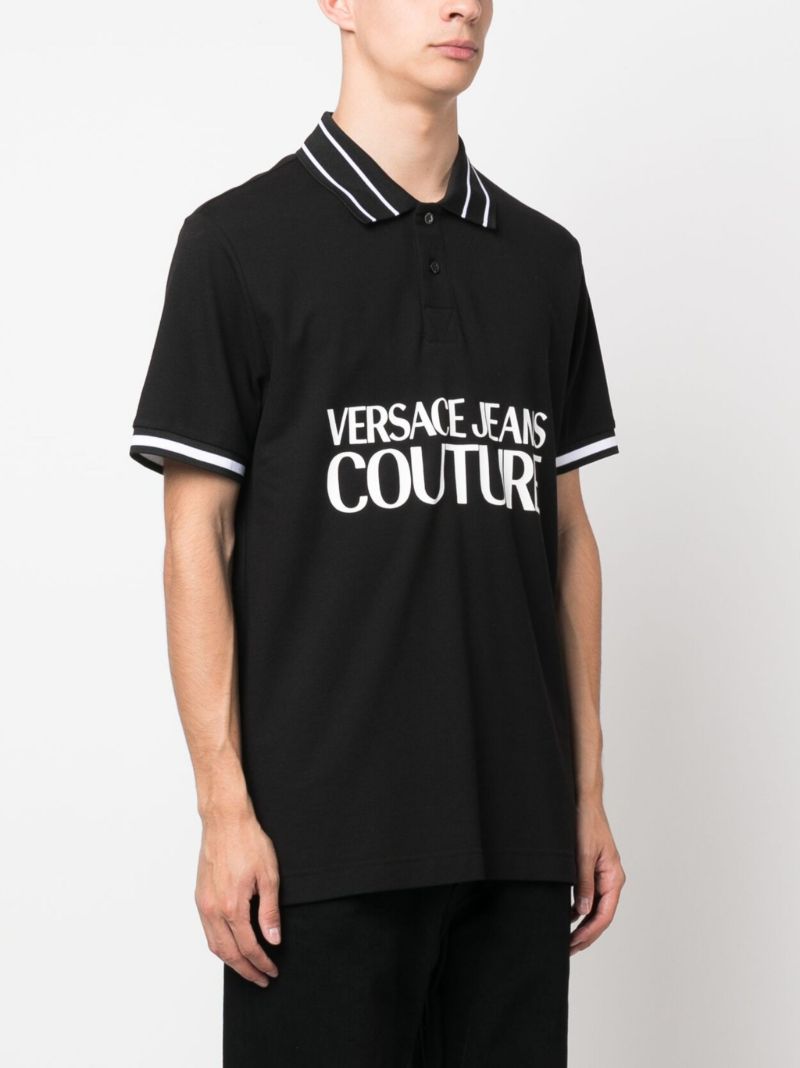 Black Logo-print Polo Shirt