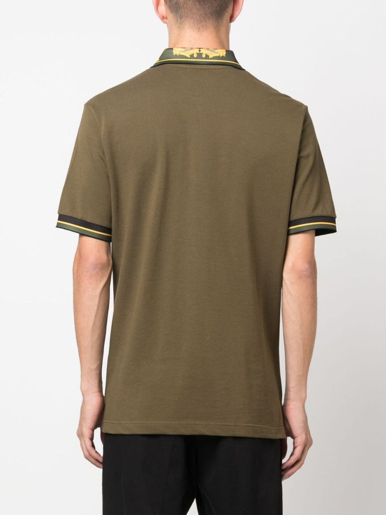 Green Logo-embroidered Polo Shirt