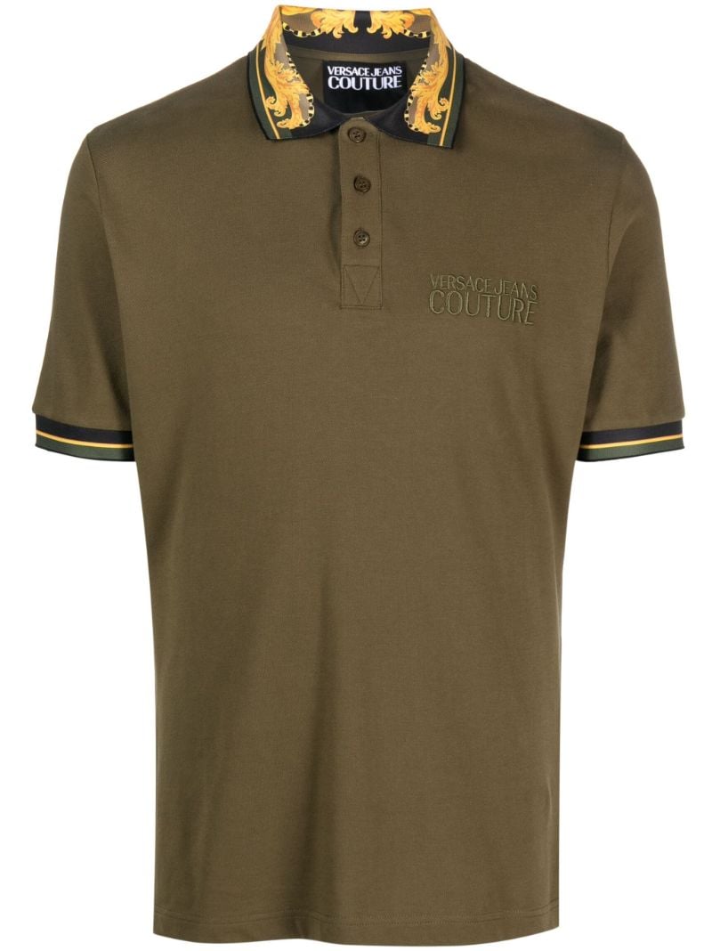 Green Logo-embroidered Polo Shirt