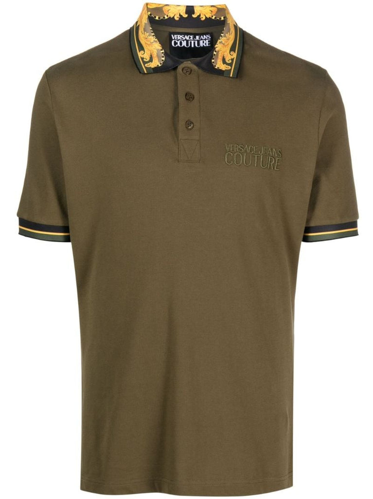 Green Logo-embroidered Polo Shirt