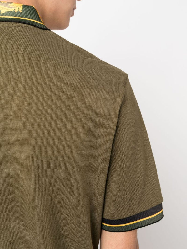 Green Logo-embroidered Polo Shirt