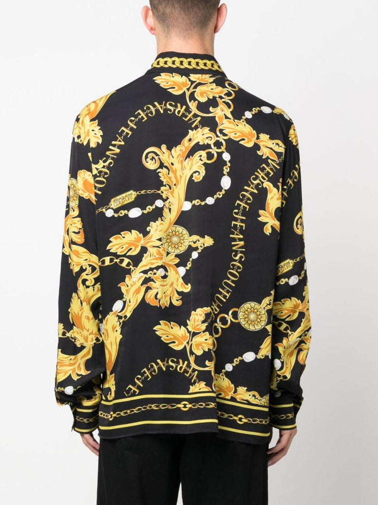 Black Barocco-print Shirt