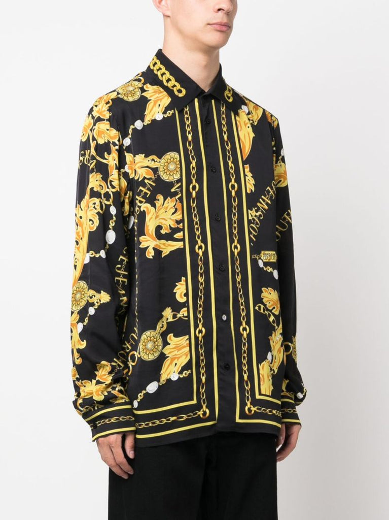 Black Barocco-print Shirt