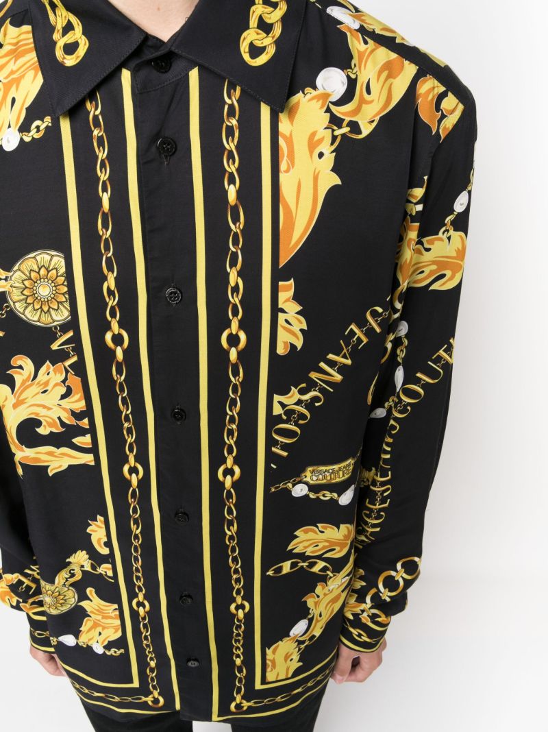 Black Barocco-print Shirt