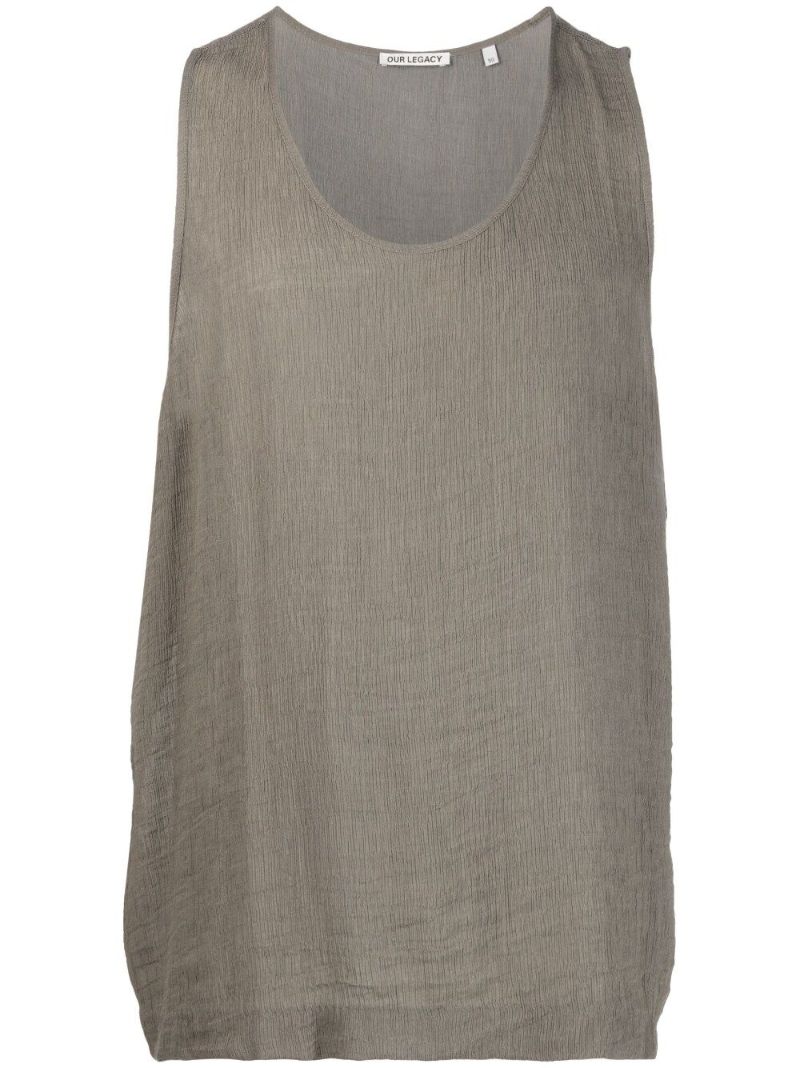 Green Scoop Neck Tank Top