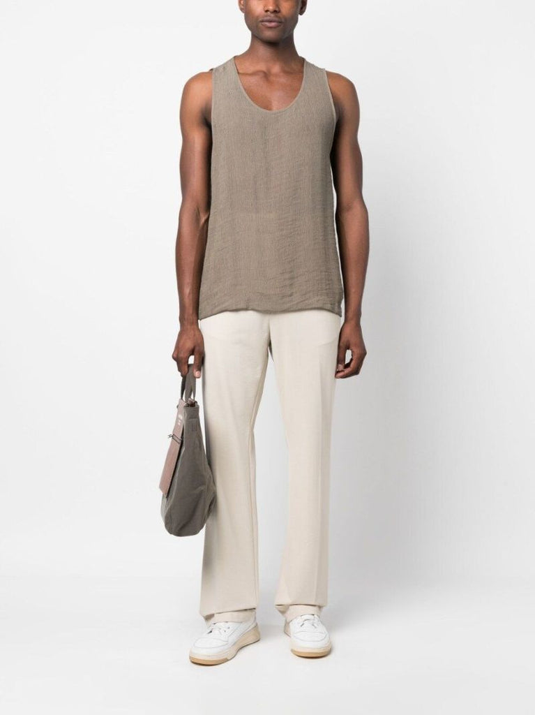 Green Scoop Neck Tank Top