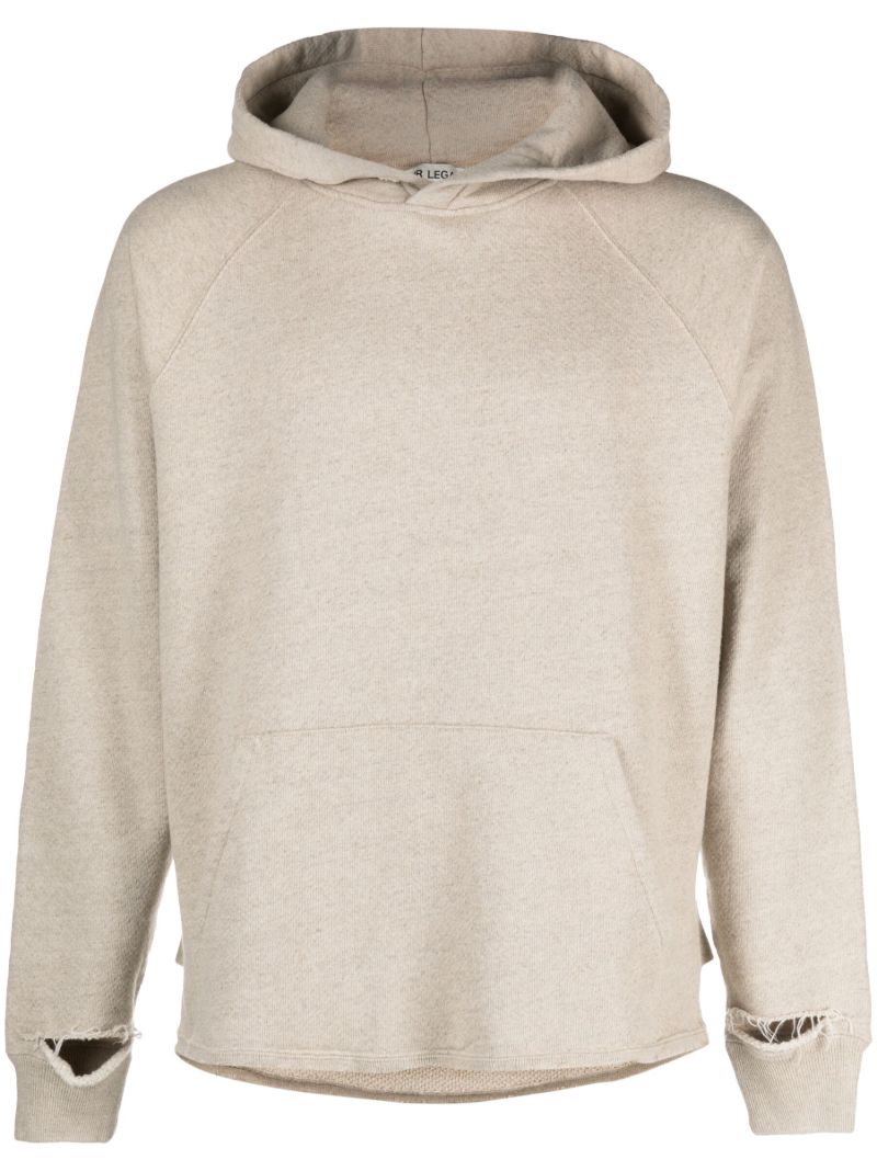 Neutral Splash Ripped Hoodie