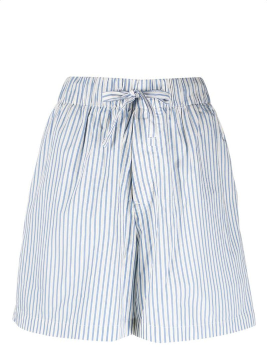 Blue Placid Striped Pyjama Shorts