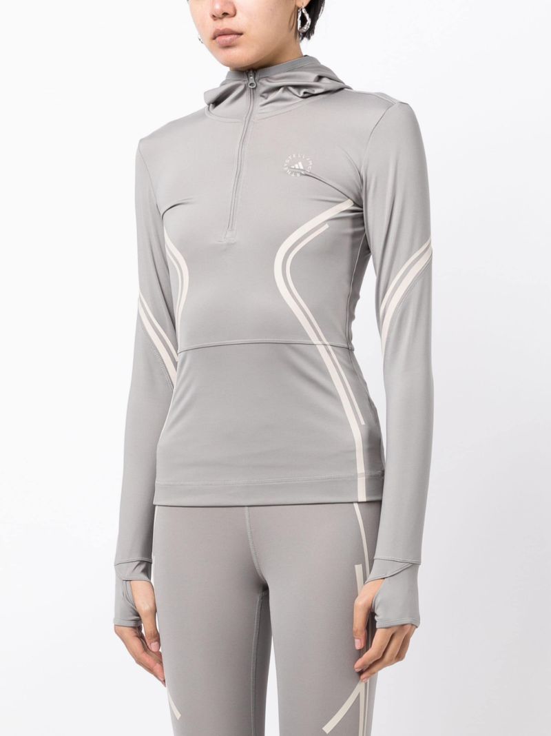 Grey Truepurpose Hooded Running Top