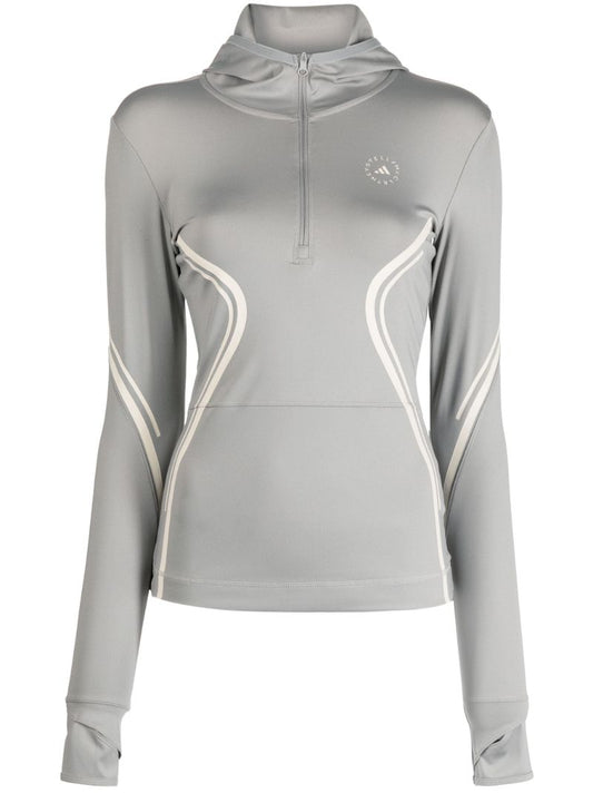 Grey Truepurpose Hooded Running Top