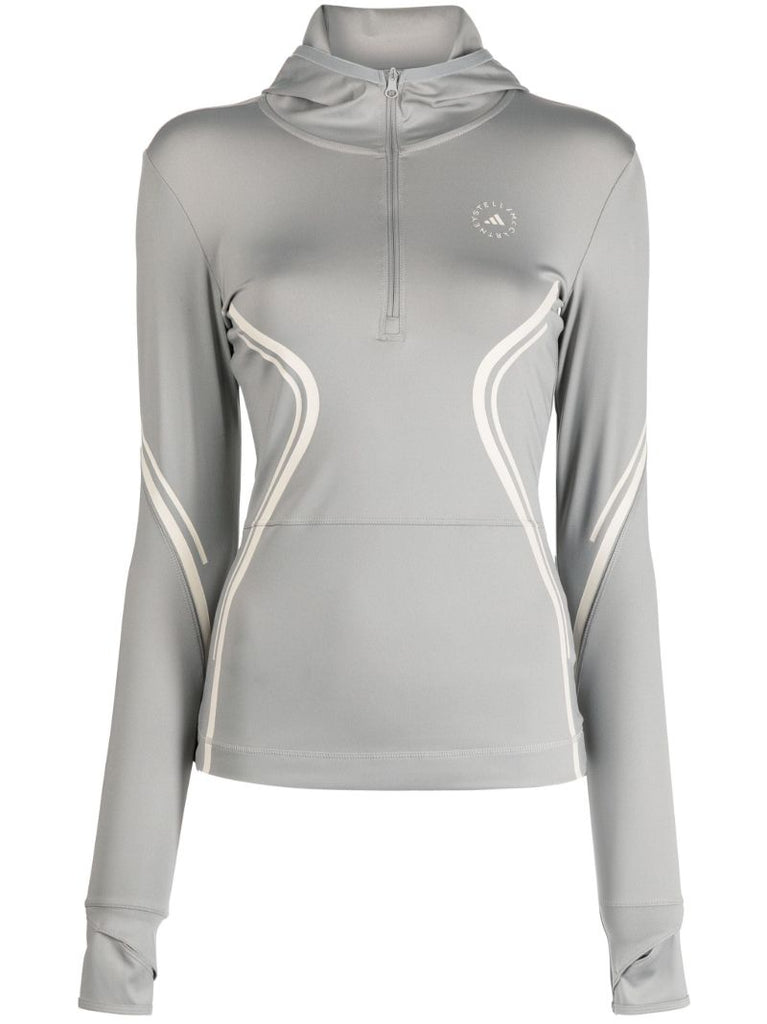 Grey Truepurpose Hooded Running Top