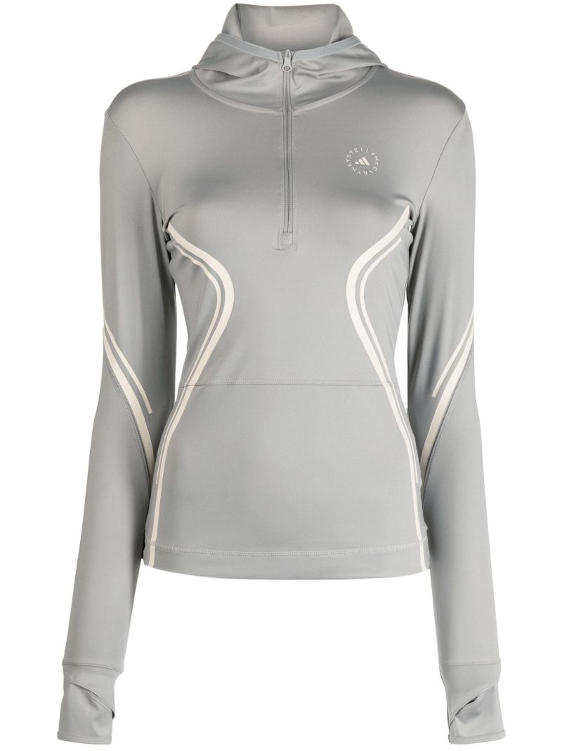 Grey Truepurpose Hooded Running Top
