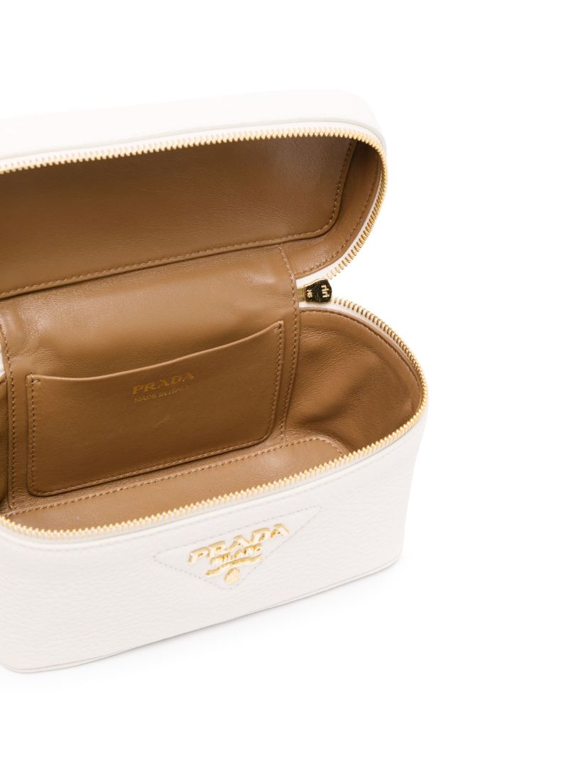 White Logo Plaque Saffiano Mini Bag
