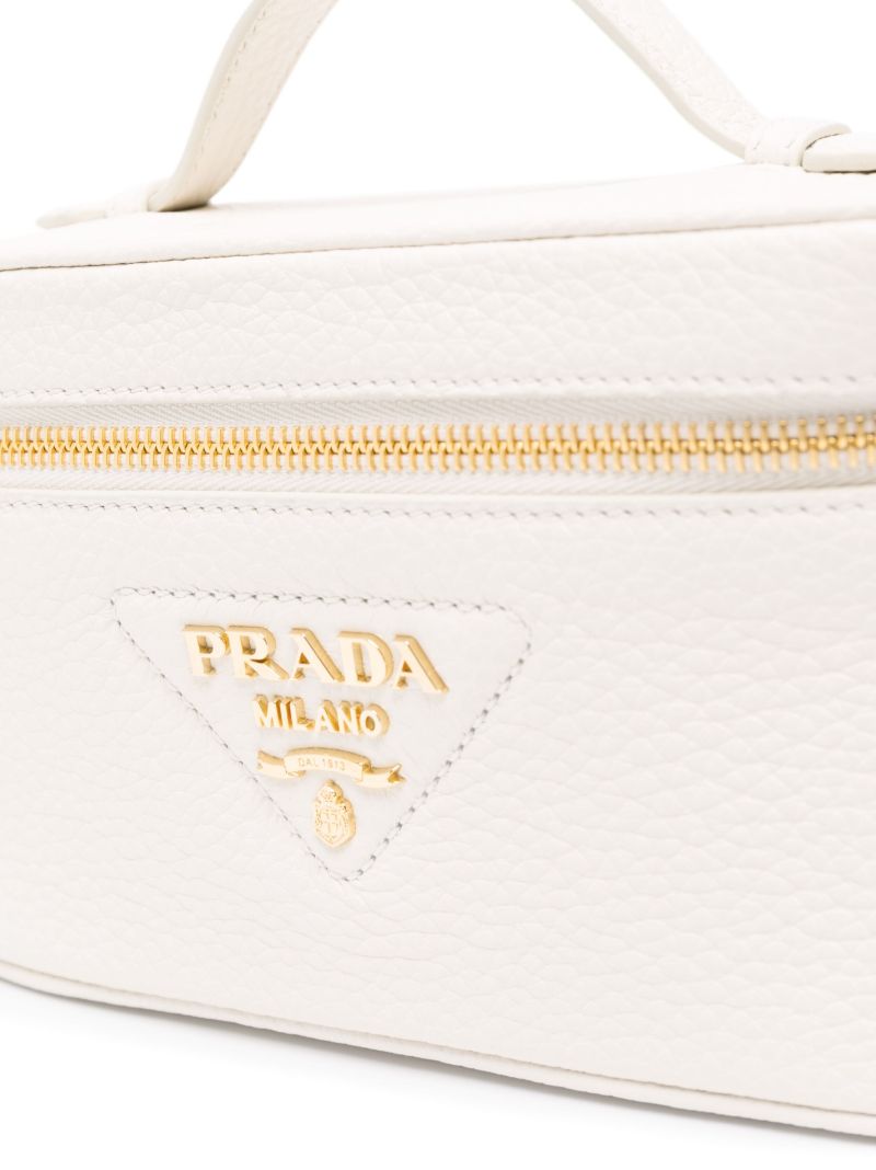 White Logo Plaque Saffiano Mini Bag