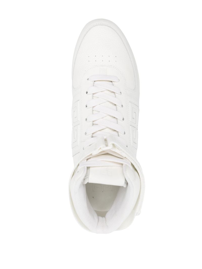 White G4 High-top Leather Sneakers