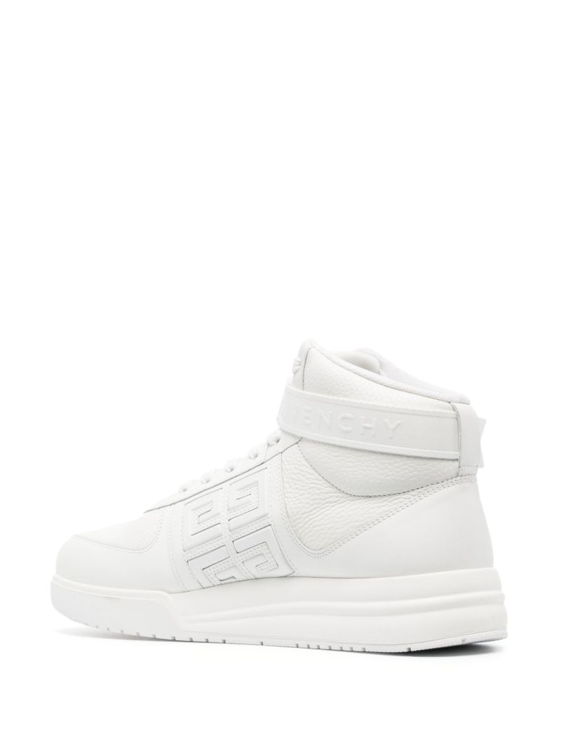 White G4 High-top Leather Sneakers