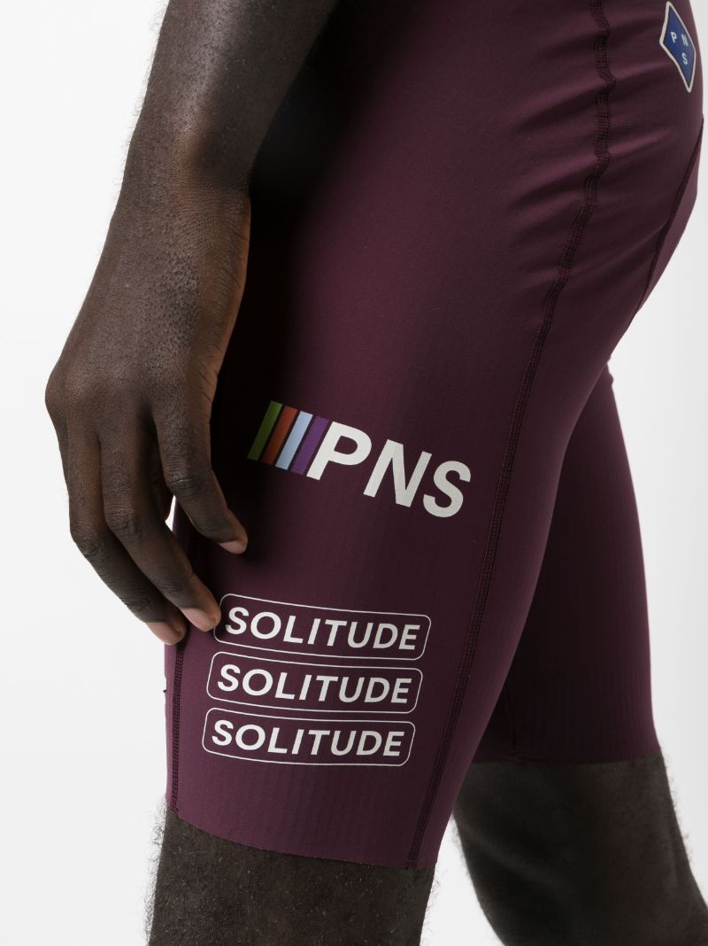 Red Solitude Logo Print Bib