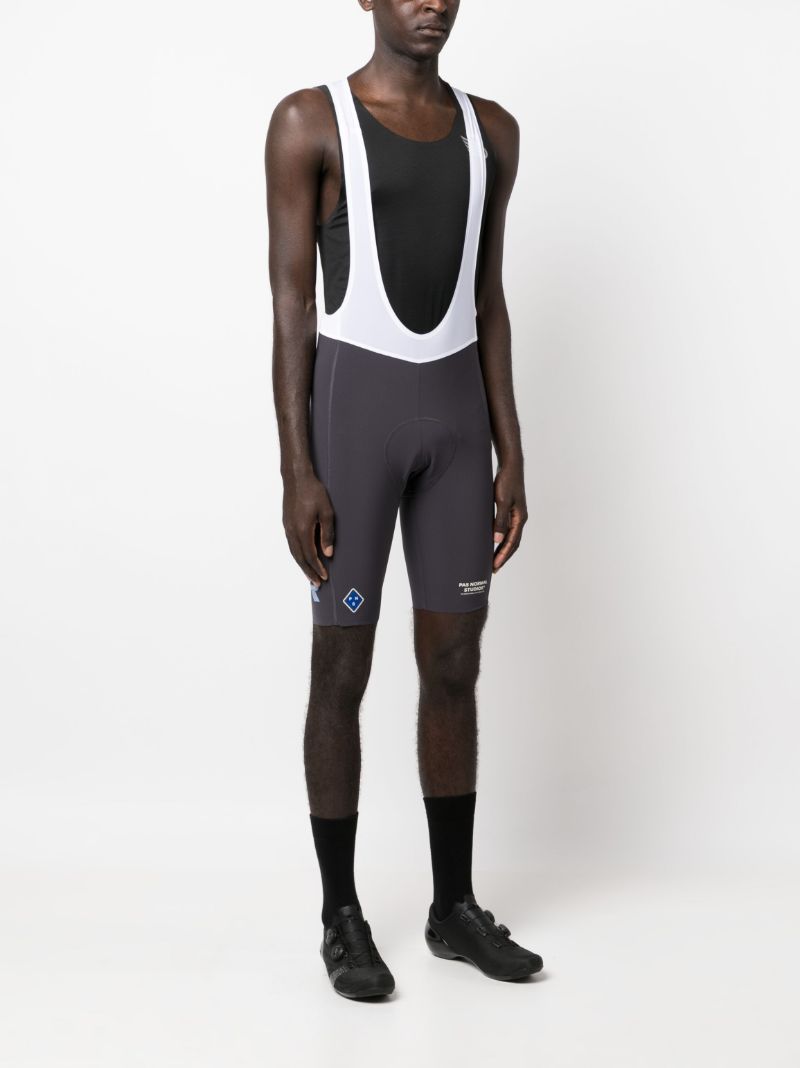 Grey Solitude Logo Print Bib