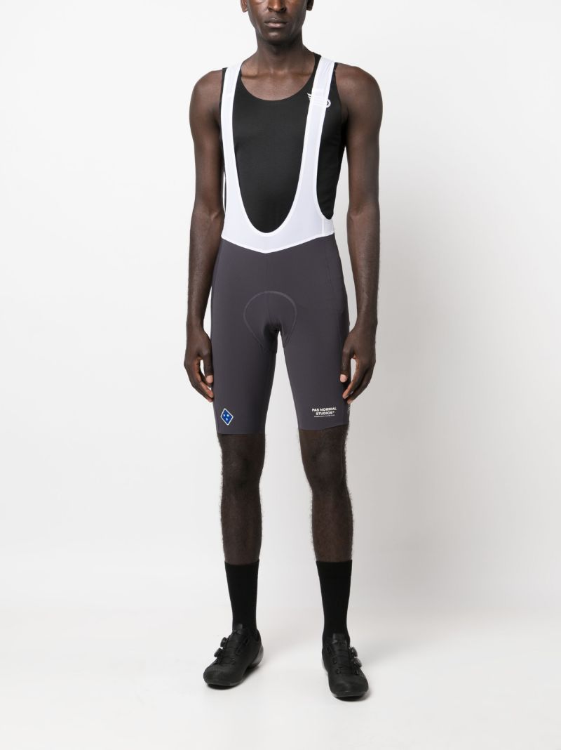 Grey Solitude Logo Print Bib