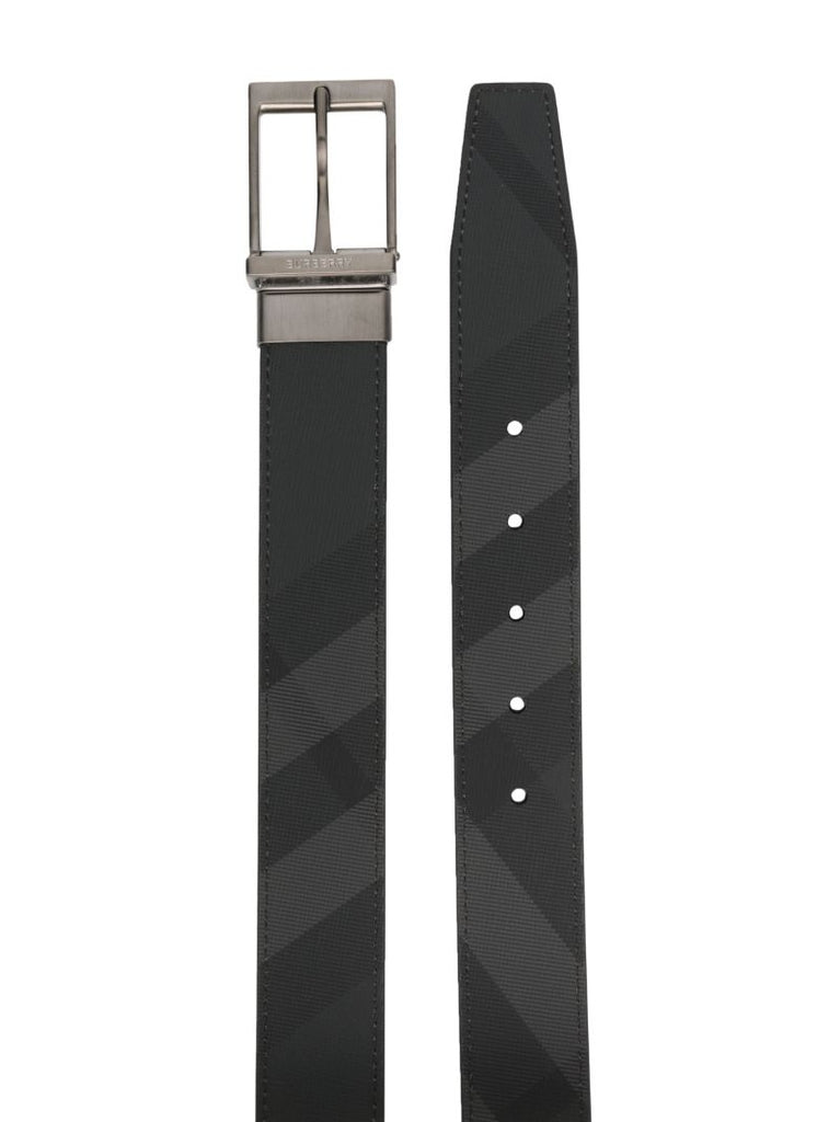 Black Core Louis 35 Reversible Checked Leather Belt
