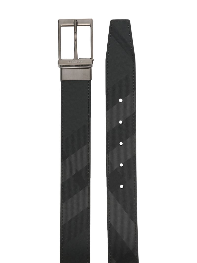 Black Core Louis 35 Reversible Checked Leather Belt