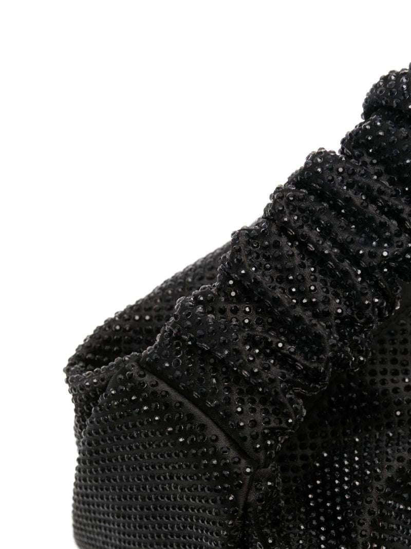 Black Scrunchie Crystal Mini Bag
