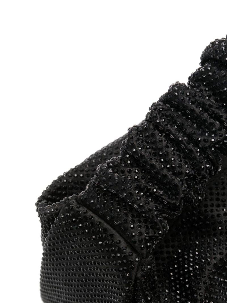 Black Scrunchie Crystal Mini Bag