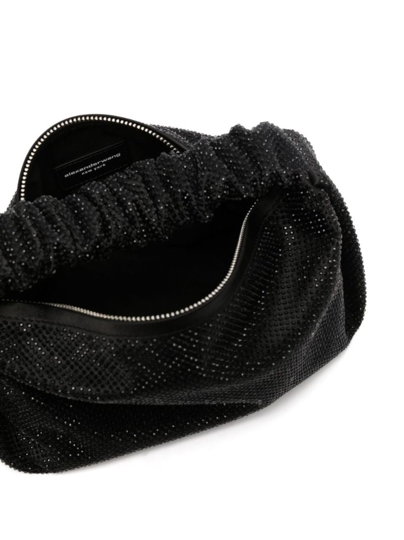 Black Scrunchie Crystal Mini Bag